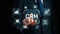 CRM Customer Relationship Management Platform with Data Analytic User Tool Elide Royalty Free Stock Photo