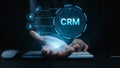 CRM Customer Relationship Management Platform with Data Analytic User Tool Elide Royalty Free Stock Photo