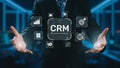 CRM Customer Relationship Management Platform with Data Analytic User Tool Elide Royalty Free Stock Photo