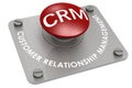 CRM for customer relationship management red button Royalty Free Stock Photo