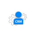 Crm icon customer method service Royalty Free Stock Photo