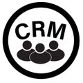 Crm icon on white background. Customer Relationship Management sign. flat style Royalty Free Stock Photo