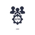 crm icon on white background. Simple element illustration from marketing concept Royalty Free Stock Photo
