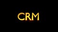 CRM Marketing animation with streaking text and motion blur