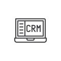 Crm notebook line icon