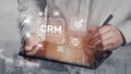 CRM Customer Relationship Management Platform with Data Analytic User Tool Muxer Royalty Free Stock Photo