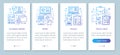 CRM software mobile app page screen vector template