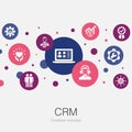 CRM trendy circle template with simple