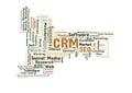 CRM word cloud Royalty Free Stock Photo