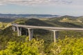 Crni Kal Viaduct, highwa bridge in Sloven Royalty Free Stock Photo