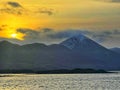 Croagh Patrick from Clew Bay County Mayo Ireland Royalty Free Stock Photo