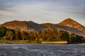 Croagh Patrick mountain at sunset Royalty Free Stock Photo