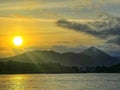 Croagh Patrick from Clew Bay County Mayo Ireland Royalty Free Stock Photo