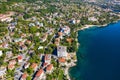 Croatia, beautiful town of Lovran, panoramic view of seascape Royalty Free Stock Photo