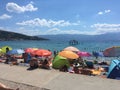 Croatia beach, holiday fun, blue sky