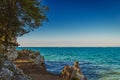 Croatia - beautiful Mediterranean coast landscape in Istria. Porec Adriatic Sea. Royalty Free Stock Photo