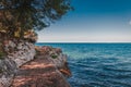 Croatia - beautiful Mediterranean coast landscape in Istria. Porec Adriatic Sea. Royalty Free Stock Photo