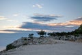 Croatia - Biokovo Nature Park and Adriatic sea at sunset, Sveti Jure Royalty Free Stock Photo