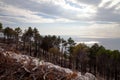 Croatia - Biokovo Nature Park and Adriatic sea at sunset, Sveti Jure Royalty Free Stock Photo