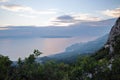 Croatia - Biokovo Nature Park and Adriatic sea at sunset, Sveti Jure Royalty Free Stock Photo