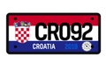 Croatia car plate design