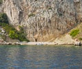 Croatia, Ciovo island outer coast with a small sandy bay