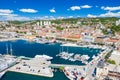 Croatia, city of Rijeka, aerial panoramic view Royalty Free Stock Photo