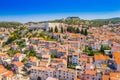 Croatia, city of Sibenik, panoramic view of the old town center Royalty Free Stock Photo