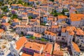 Croatia, city of Sibenik, panoramic view of the old town center Royalty Free Stock Photo