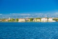 Croatia, city of Zadar, cityscape frome the seaside. Royalty Free Stock Photo