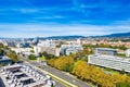 Croatia, city of Zagreb, aerial view of modern business center in Vukovarska street Royalty Free Stock Photo