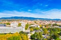 Croatia, city of Zagreb, aerial view of modern business center in Vukovarska street Royalty Free Stock Photo