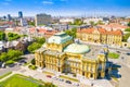 Croatia, city Zagreb, monumental national theater, tourist destination