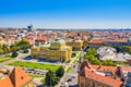 Croatia, city Zagreb, monumental national theater, tourist destination