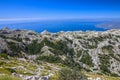 Croatia, Dalmatia, Biokovo mountains sea panoramic landscape Royalty Free Stock Photo