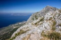 Croatia, Dalmatia, Biokovo mountains sea panoramic landscape Royalty Free Stock Photo