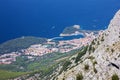 Croatia, Dalmatia, Biokovo mountains sea panoramic landscape Royalty Free Stock Photo