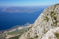 Croatia, Dalmatia, Biokovo mountains sea panoramic landscape Royalty Free Stock Photo