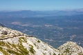 Croatia, Dalmatia, Biokovo mountains sea panoramic landscape Royalty Free Stock Photo