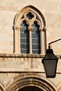 Croatia, Dubrovnik. Intricate window in a Baroque facade.