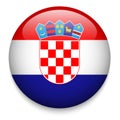 CROATIA flag button Royalty Free Stock Photo