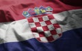 Croatia Flag Rumpled Close Up