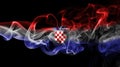 Croatia flag smoke