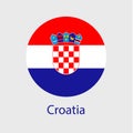 Croatia flag vector icons set of illustrations Royalty Free Stock Photo