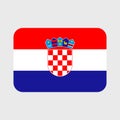 Croatia flag vector icons set of illustrations Royalty Free Stock Photo