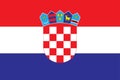 Croatia Flag vector illustration. Croatia Flag. Royalty Free Stock Photo
