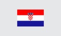 Croatia flag vector illustration Flag icon Standard color Standard size A rectangular flag Computer illustration