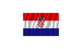 Croatia flag waving vector illustration Flag icon Standard color Standard size A rectangular flag