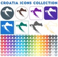 Croatia icons collection.