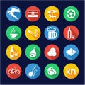 Croatia Icons Flat Design Circle